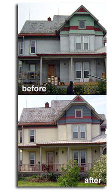 Before And After Pic Of Professional Siding Installation In Grosse Pointe MI